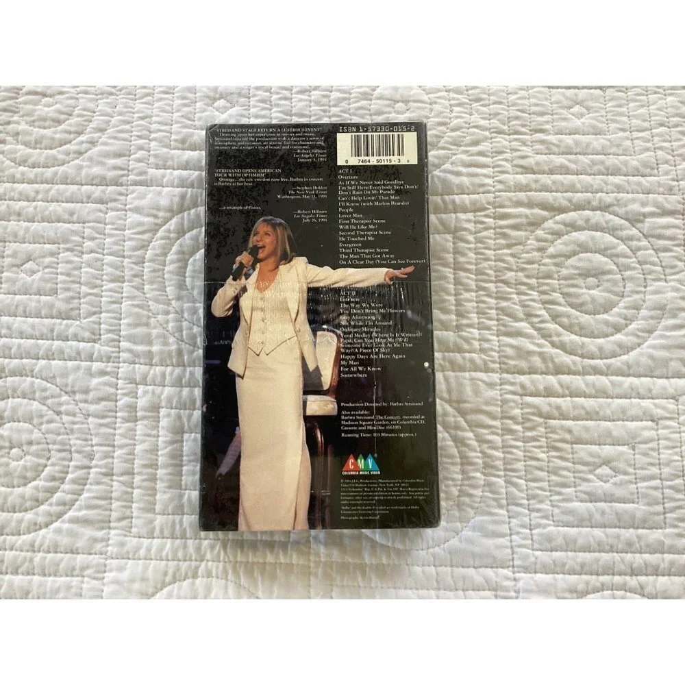 New Barbra Streisand - Barbra The Concert VHS 1994 Live At The Arrowhead Pond VT